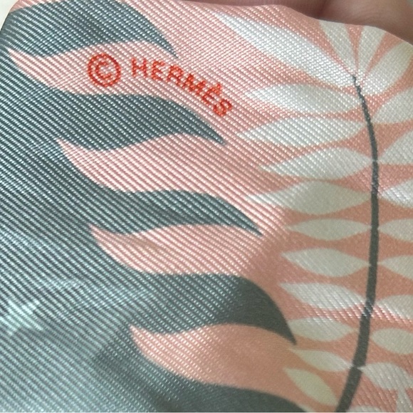 🔥SALE $259🔥NWOT RARE Auth.Hermés Sous le Charme d'Orphee Twilly Gris Acier/Rose* - Picture 4 of 4